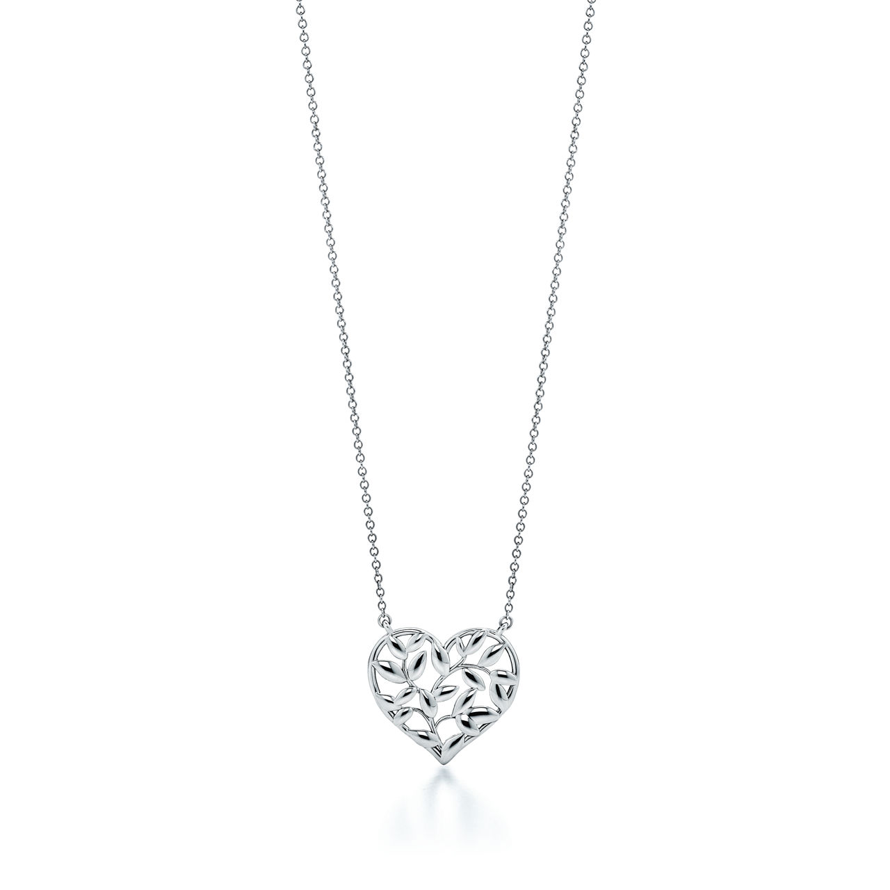 Olive Leaf Heart Pendant 