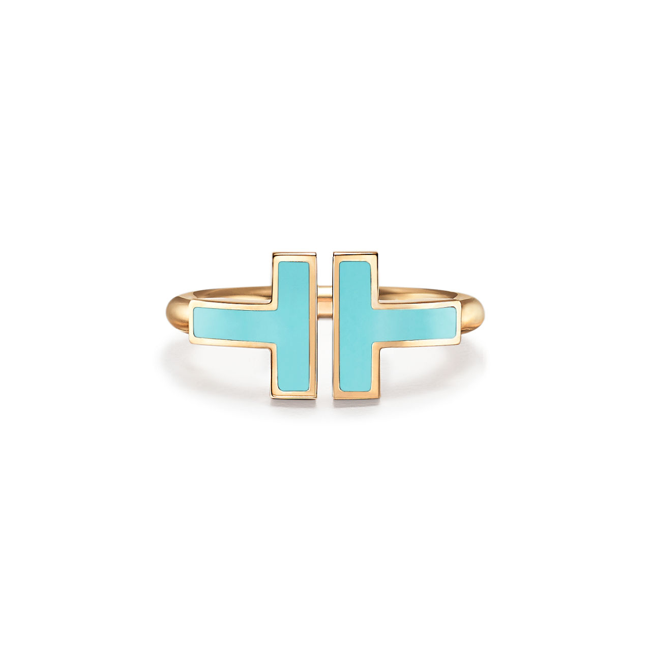 Turquoise Wire Ring in Yellow Gold