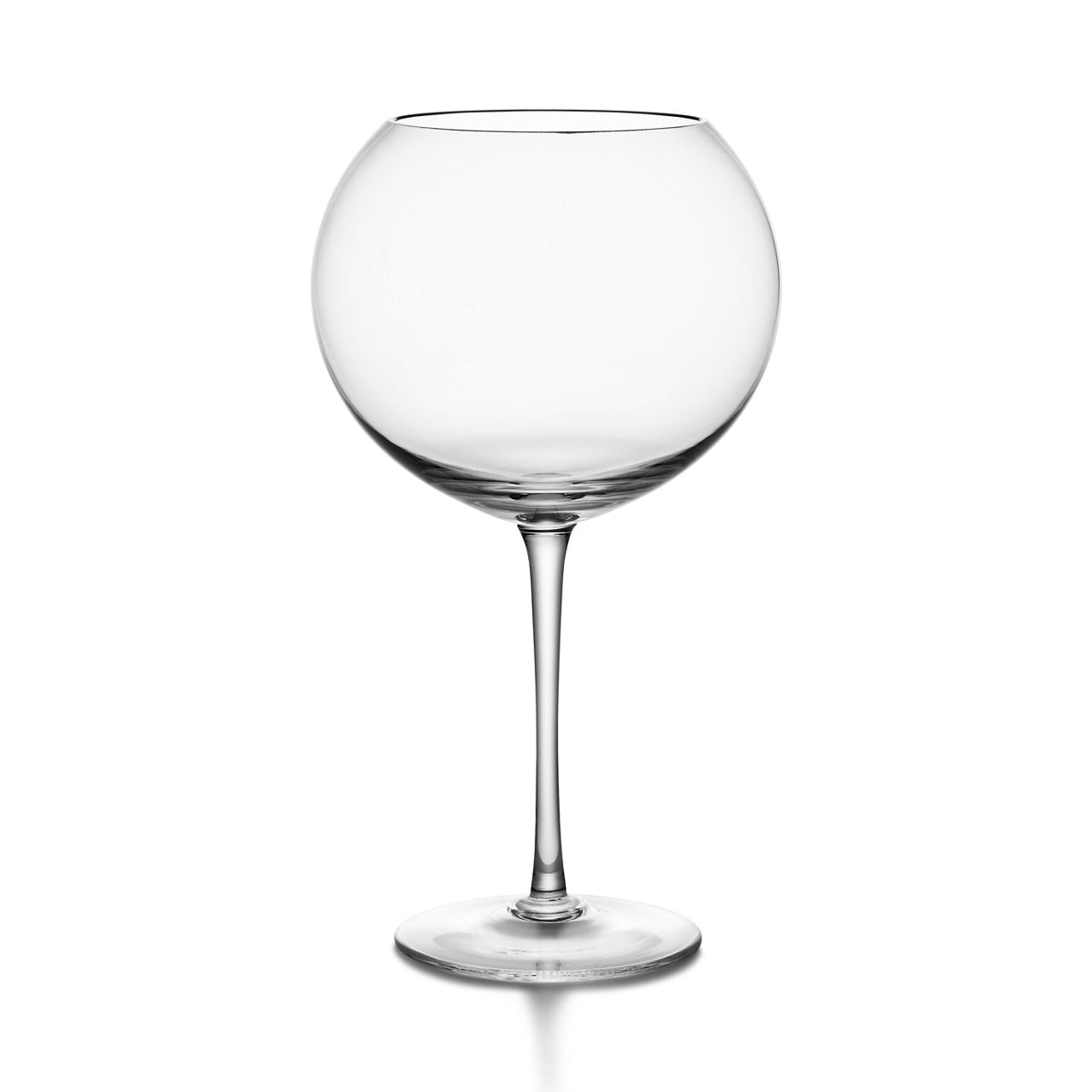 Burgundy Wine Glass in Glass