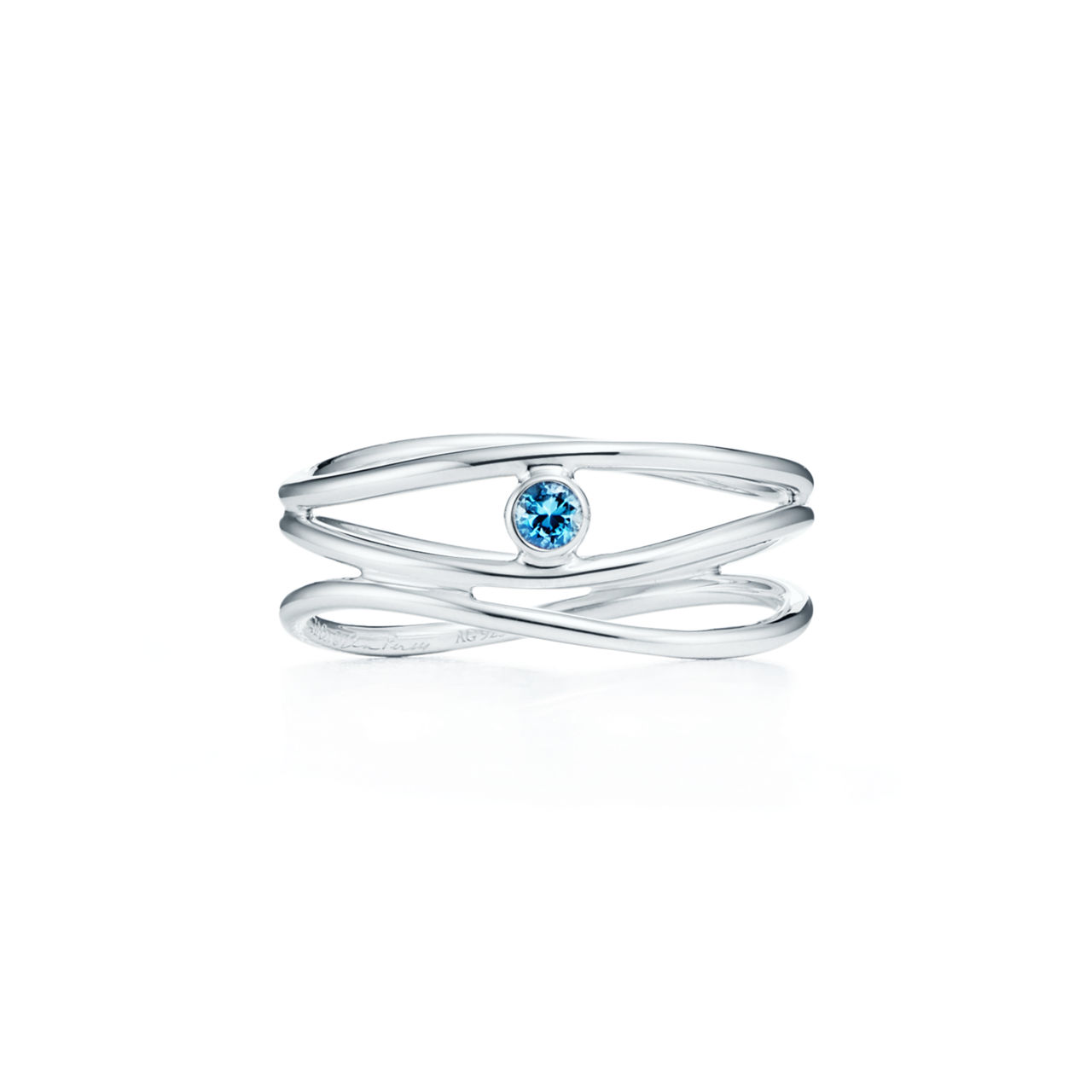 Wave Three-row Ring 