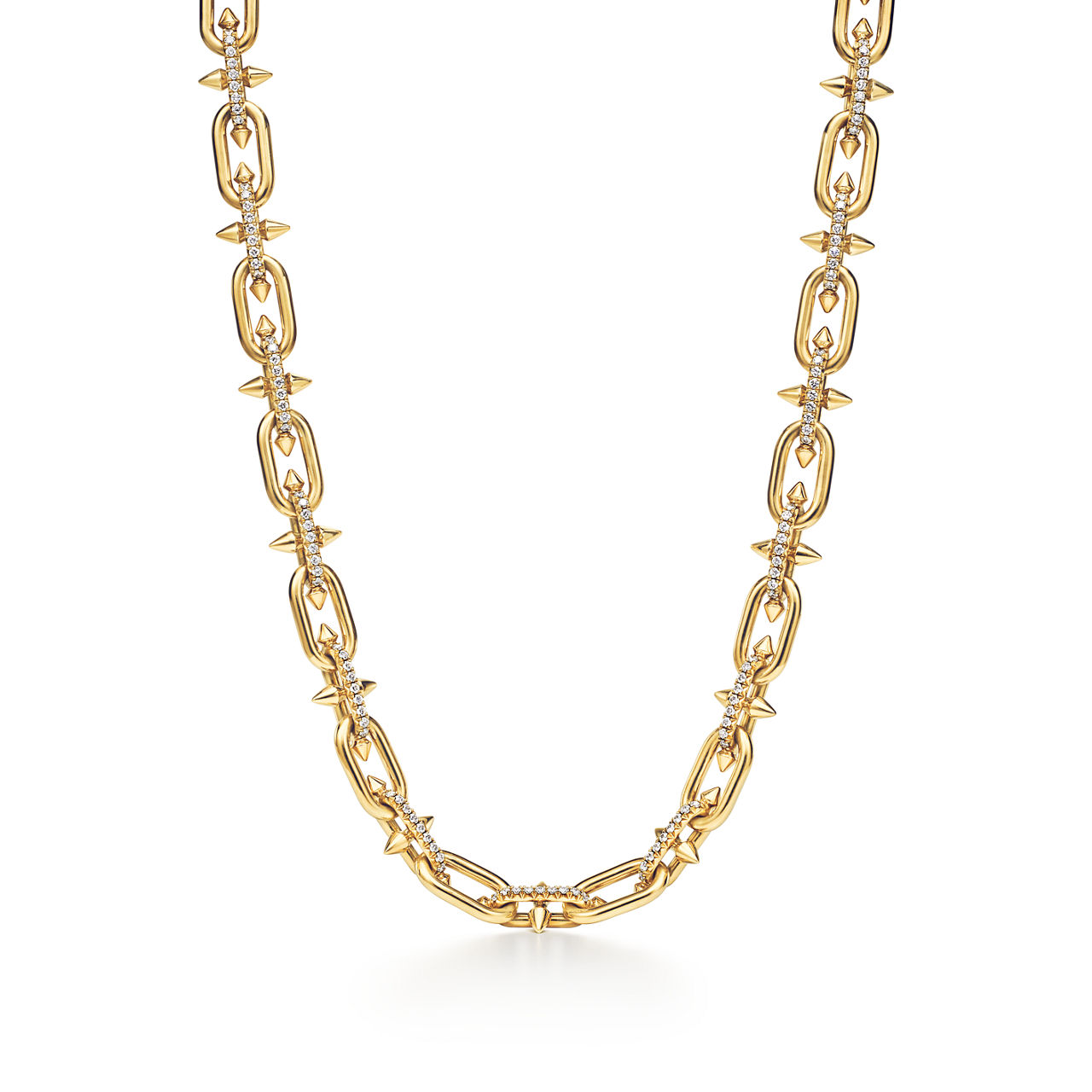 Necklace in Yellow Gold with Diamonds