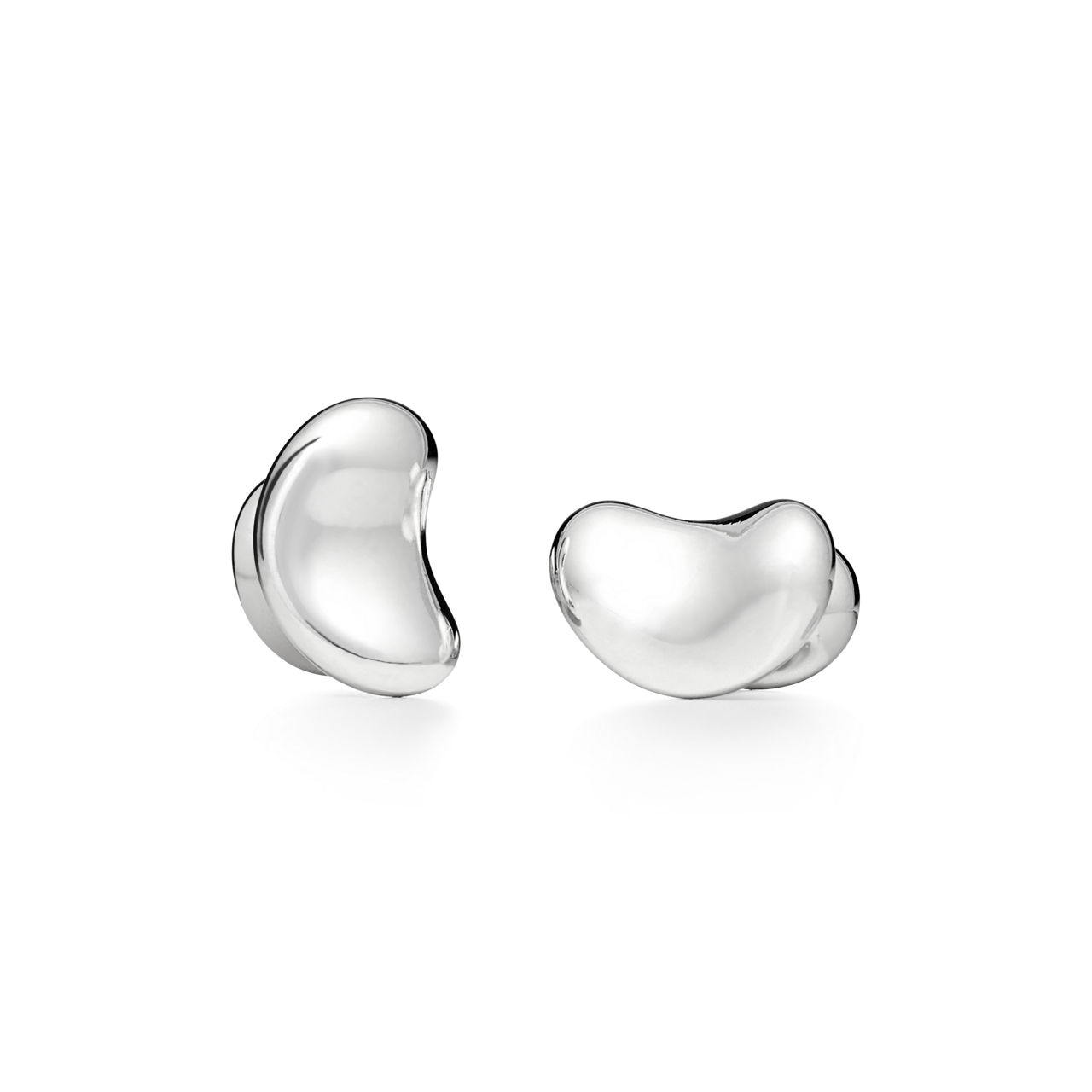 Bean design Cufflinks in Silver, 18 mm