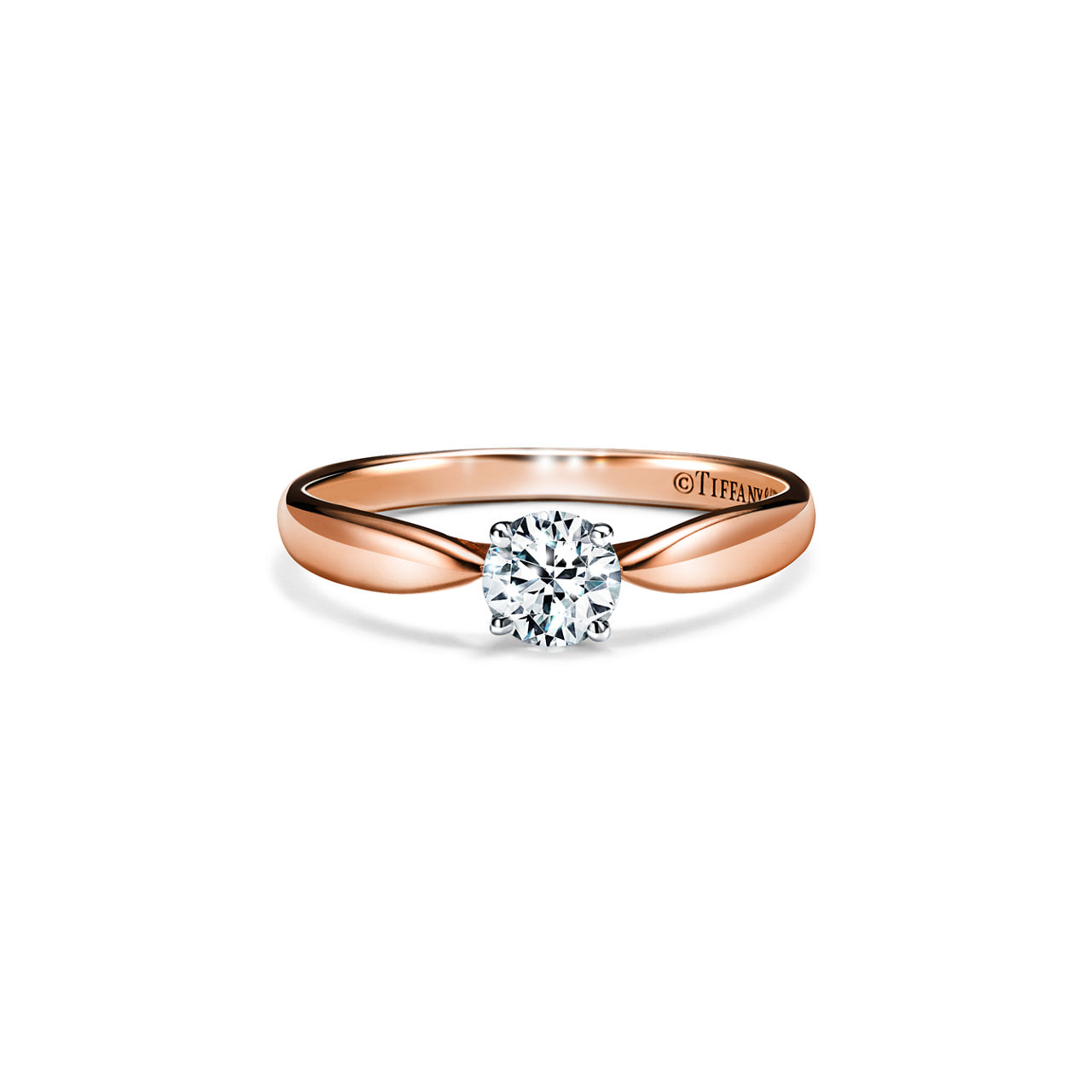 Round Brilliant Engagement Ring in 18k Rose Gold