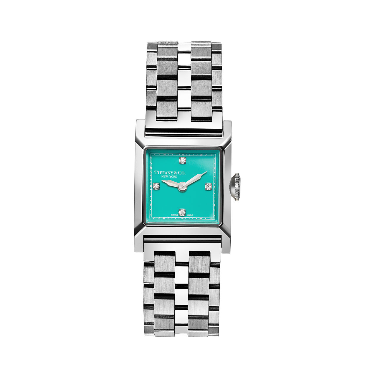 20 mm Watch in Steel with Diamonds & a Anjeya Blue&reg; Dial