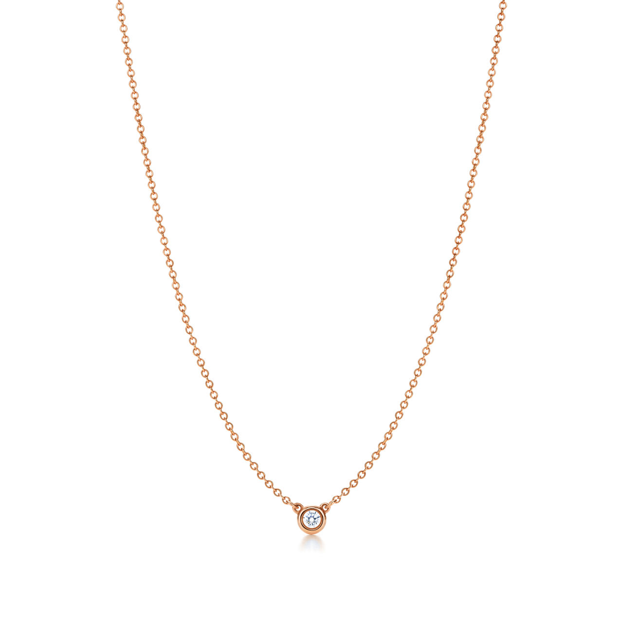 Diamonds by the Yard&reg; Single Diamond Pendant in Rose Gold