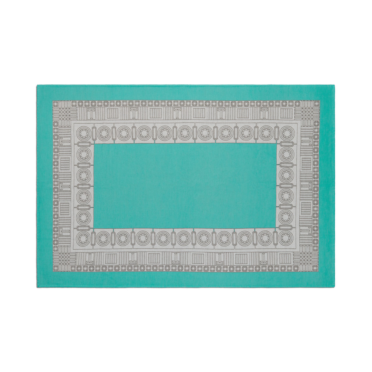 Blanket in Anjeya Blue&reg; and CarnelianWool