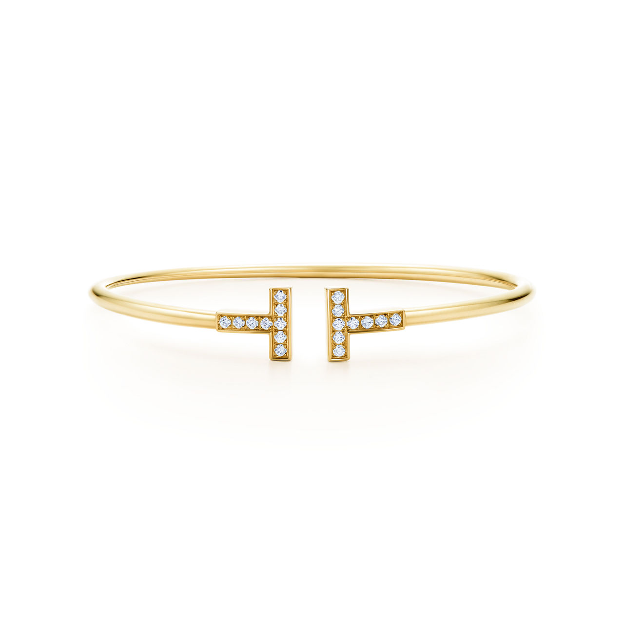 Diamond Wire Bracelet in Yellow Gold