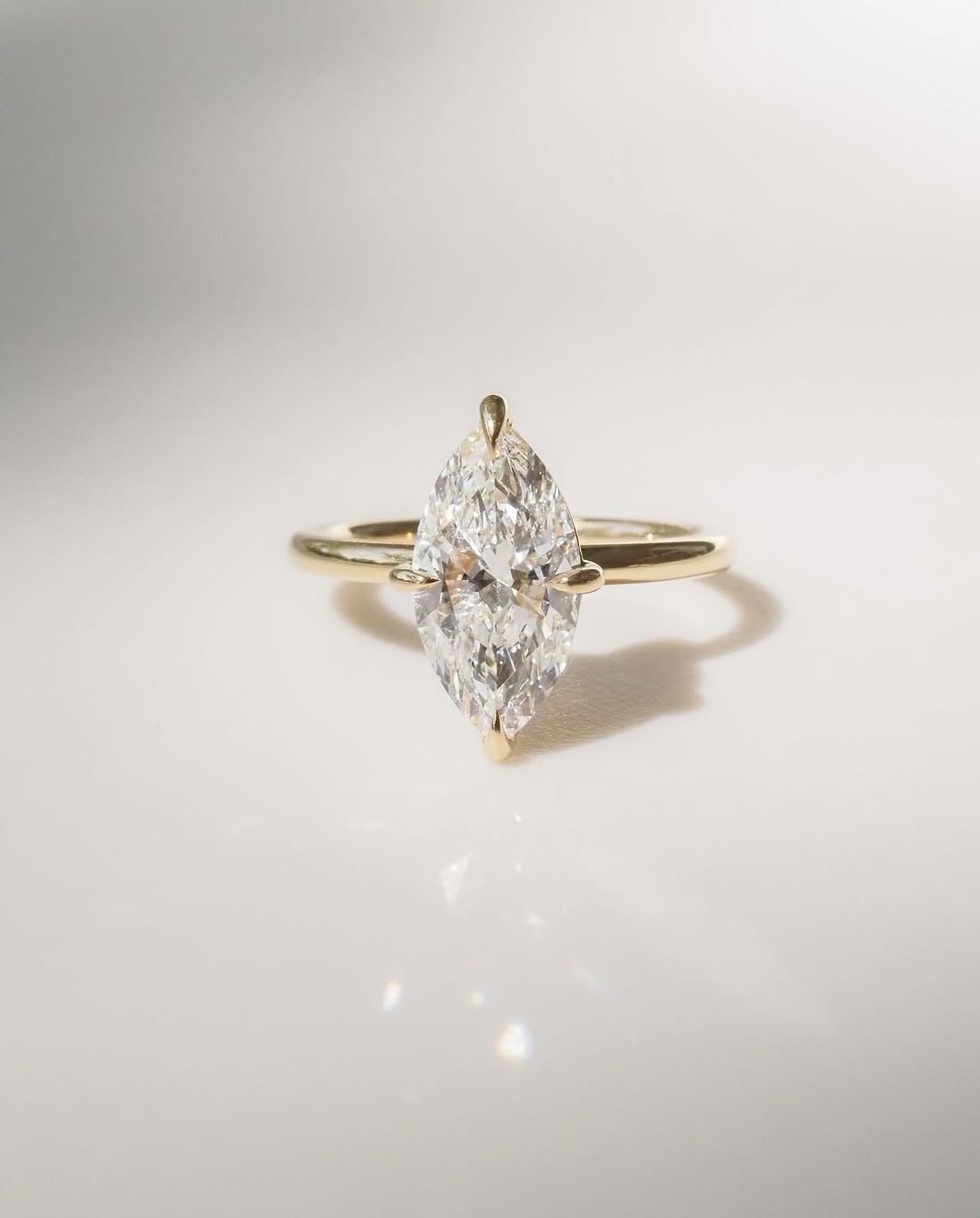 Mae, Marquise Solitaire Lab-Grown Diamond Engagement Ring