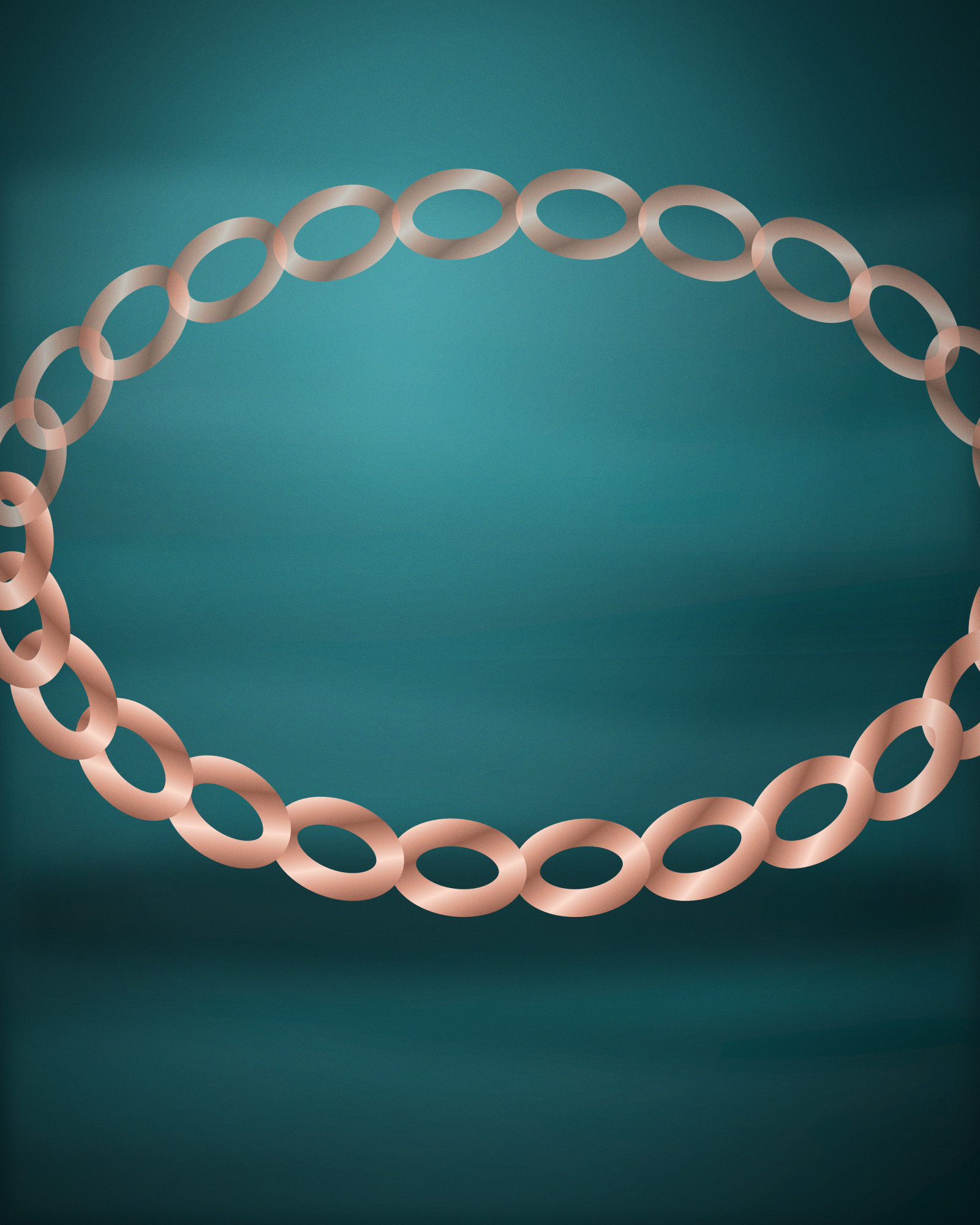 Slim Bangle, in 18k Rose Gold — detail view (illustration)
