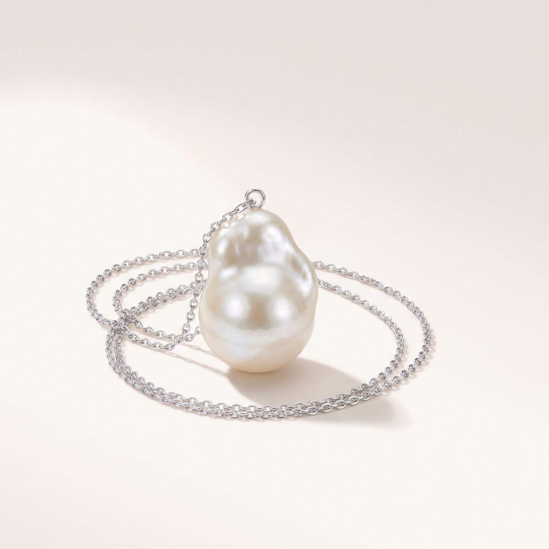 Baroque Pearl Pendant, in Sterling Silver with a Baroque Pearl