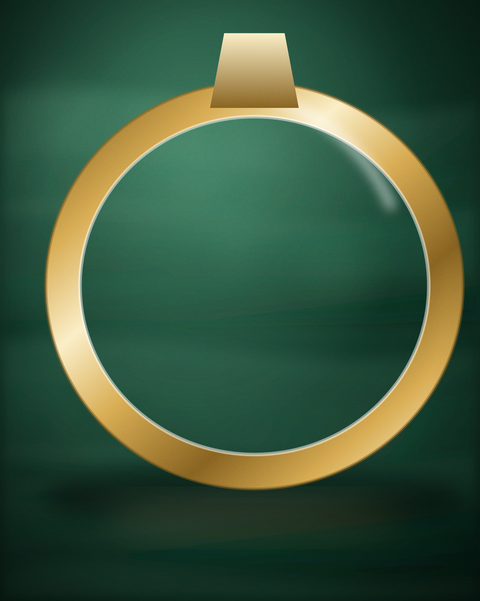 Crossover Ring, in 18k Yellow Gold — detail view (illustration)