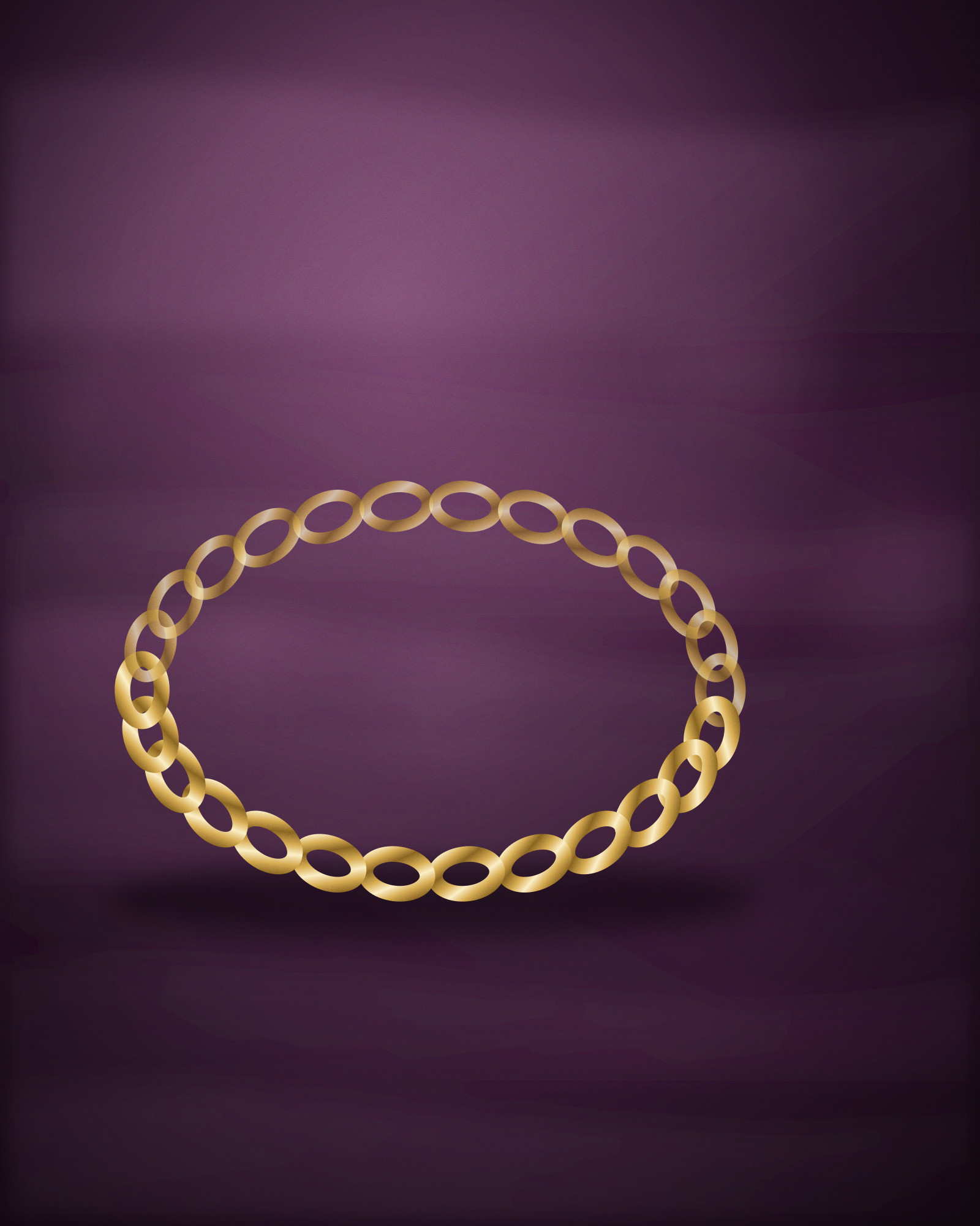Cuff Bracelet, in 18k Yellow Gold — angle view (illustration)