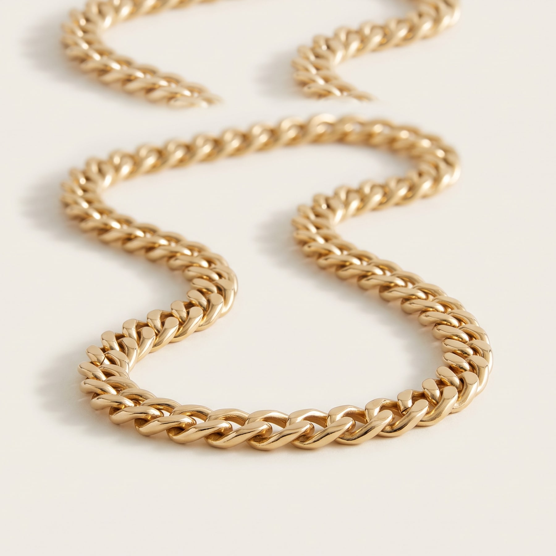 Curb Chain Necklace, in 18k Yellow Gold