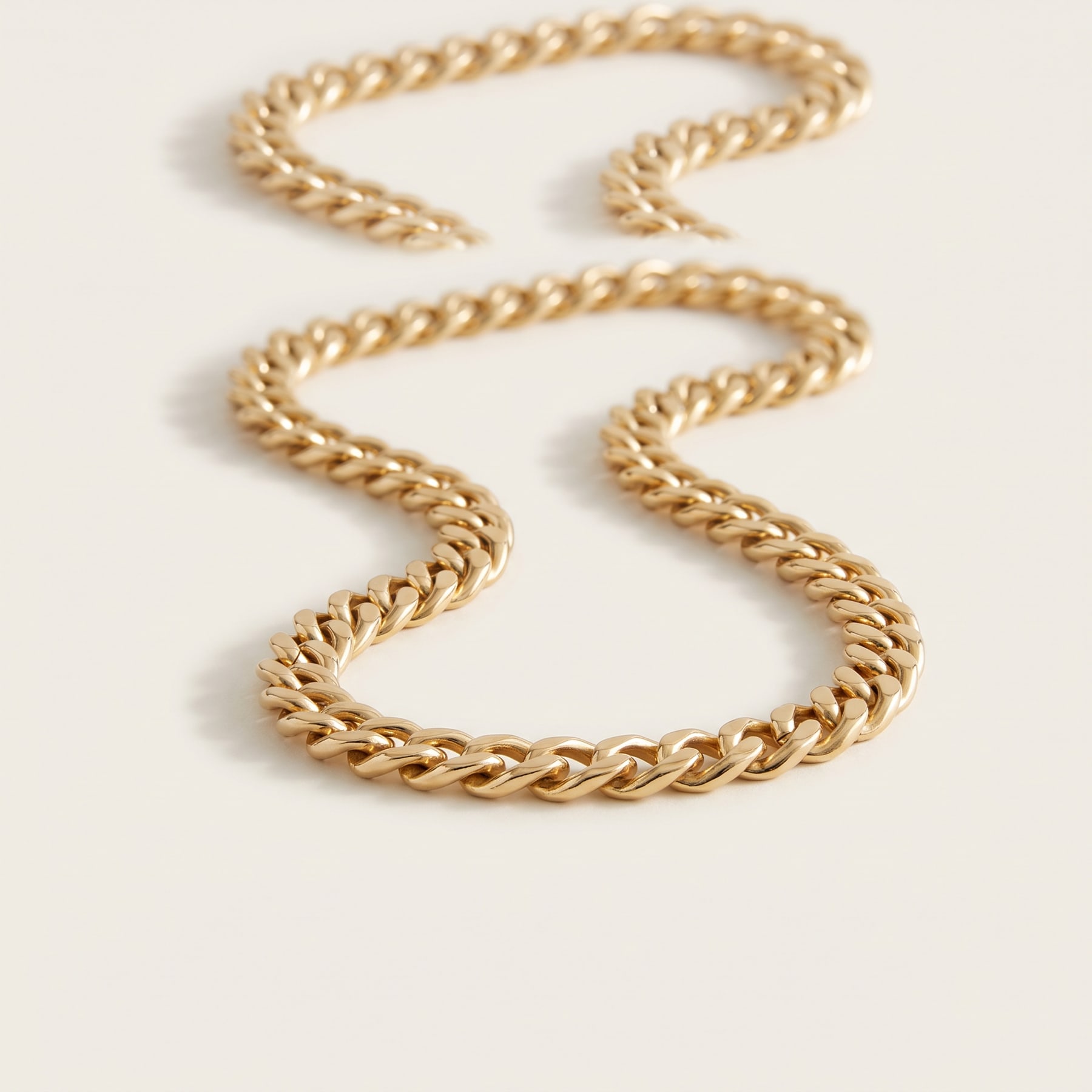 Curb Chain Necklace, in 18k Yellow Gold