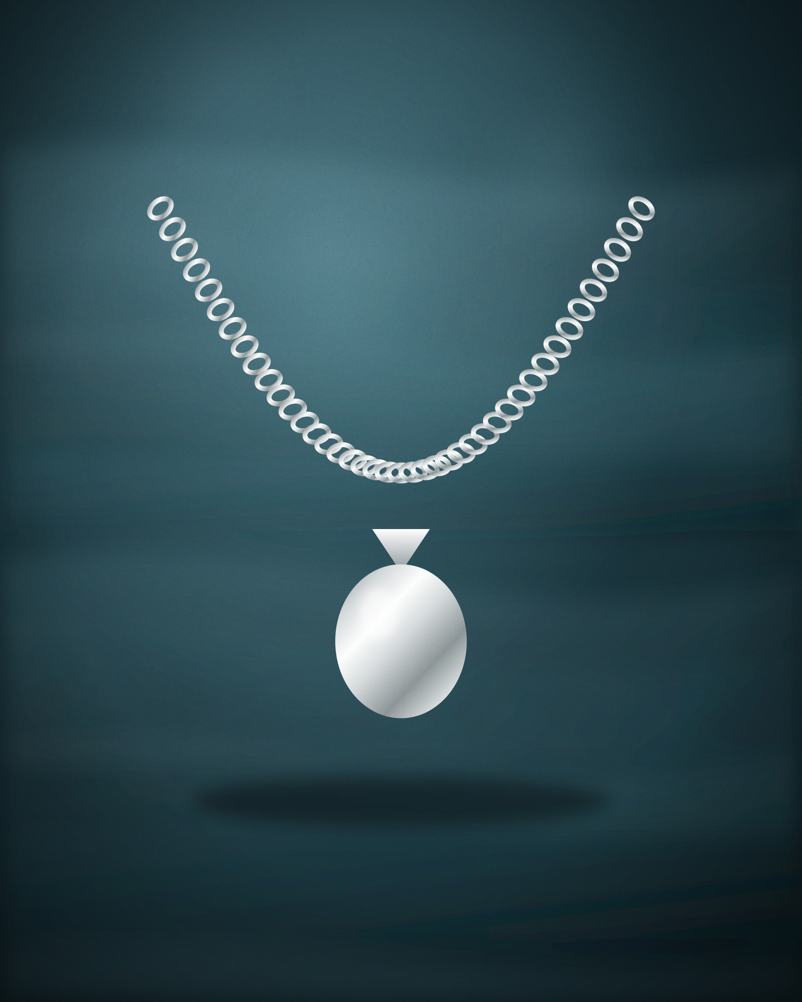 Fine Chain Necklace, in 18k White Gold