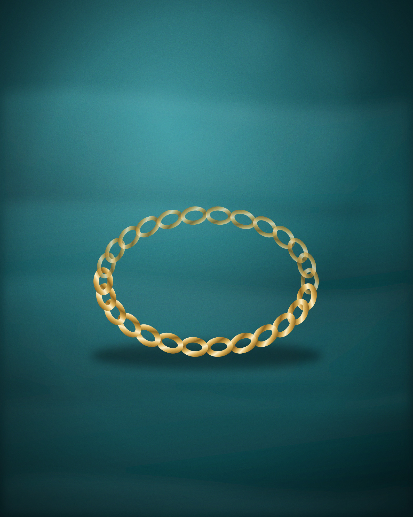 Flat Band Bracelet, in 18k Yellow Gold