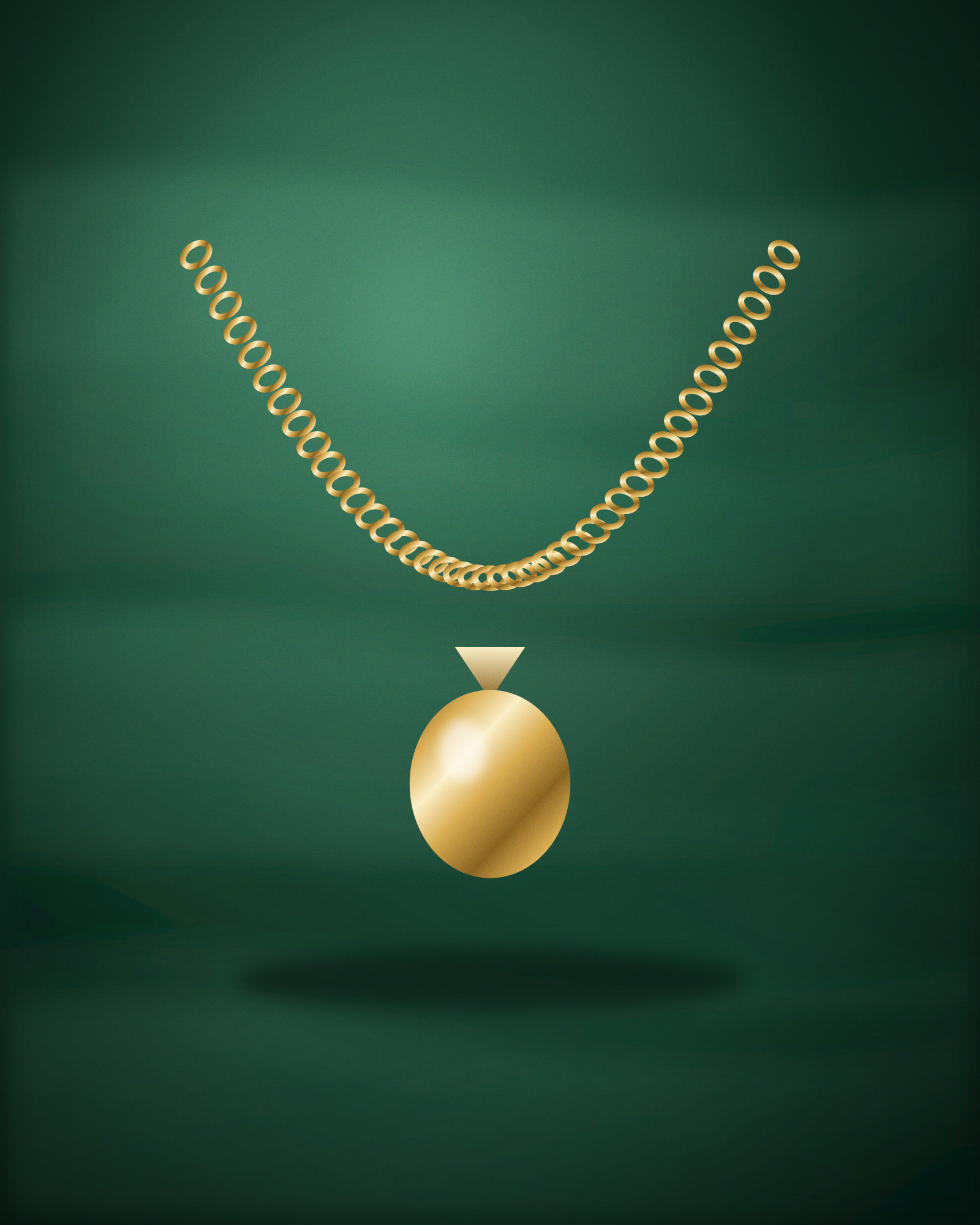 Graduated Link Necklace, in 18k Yellow Gold