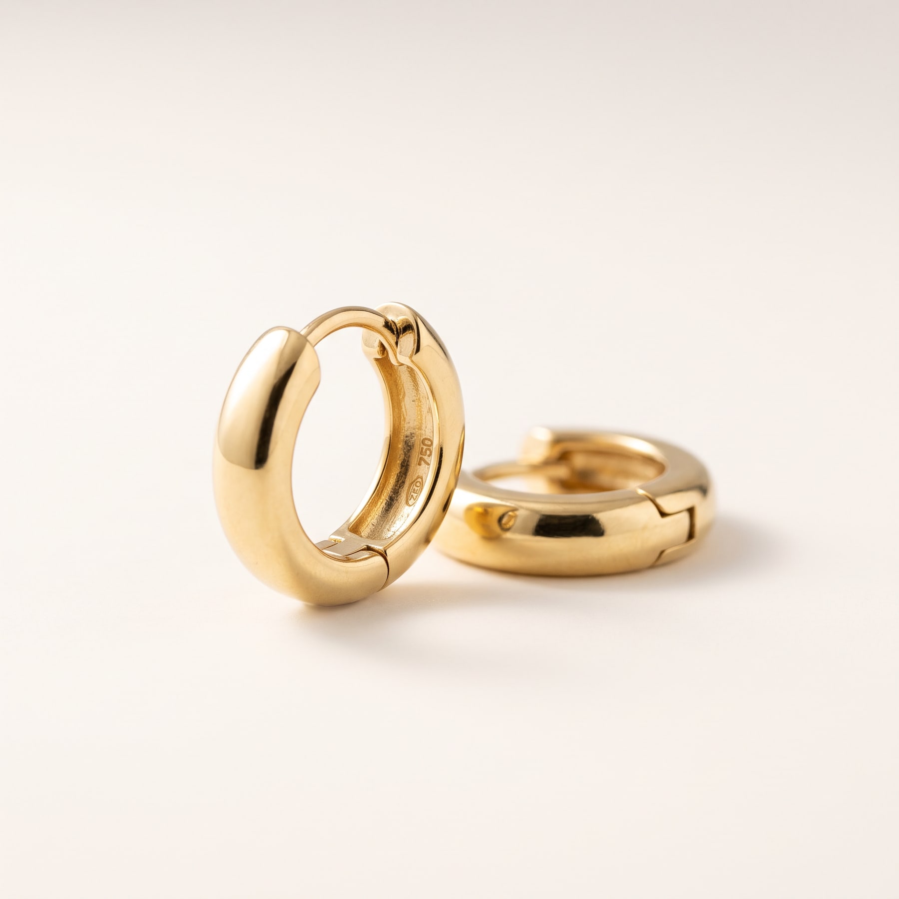 Huggie Earrings, in 18k Yellow Gold