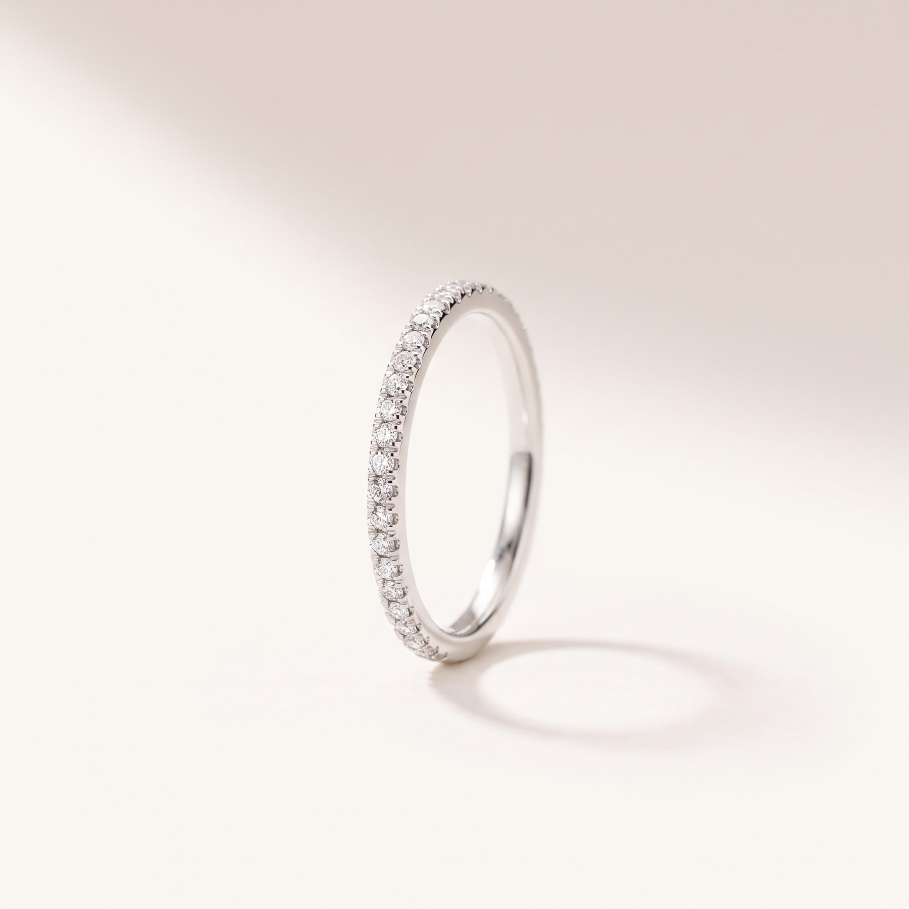 Pavé Band, in 18k White Gold with Diamonds