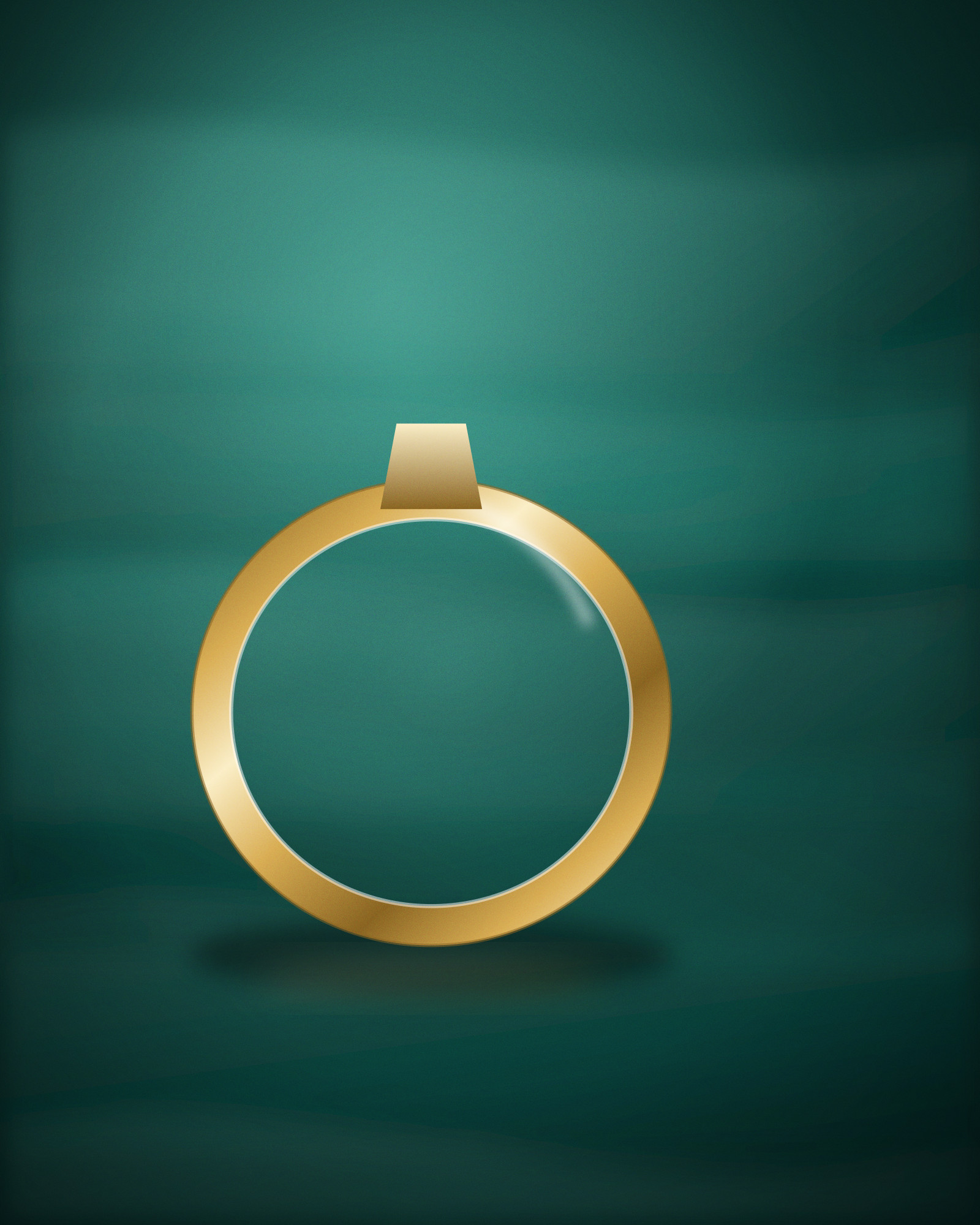 Signet Ring, in 18k Yellow Gold — angle view (illustration)