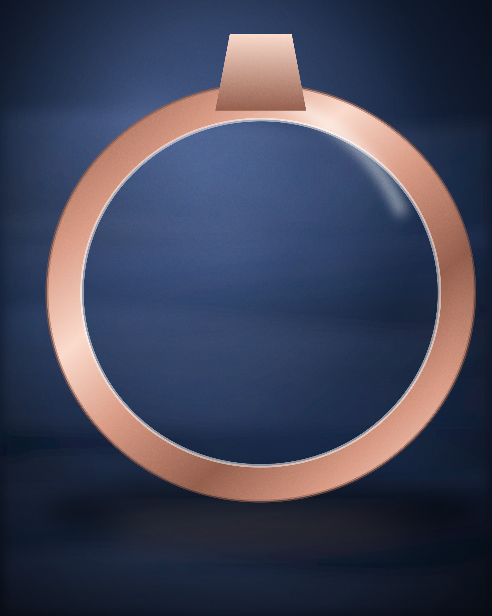 Stacking Ring, in 18k Rose Gold — detail view (illustration)