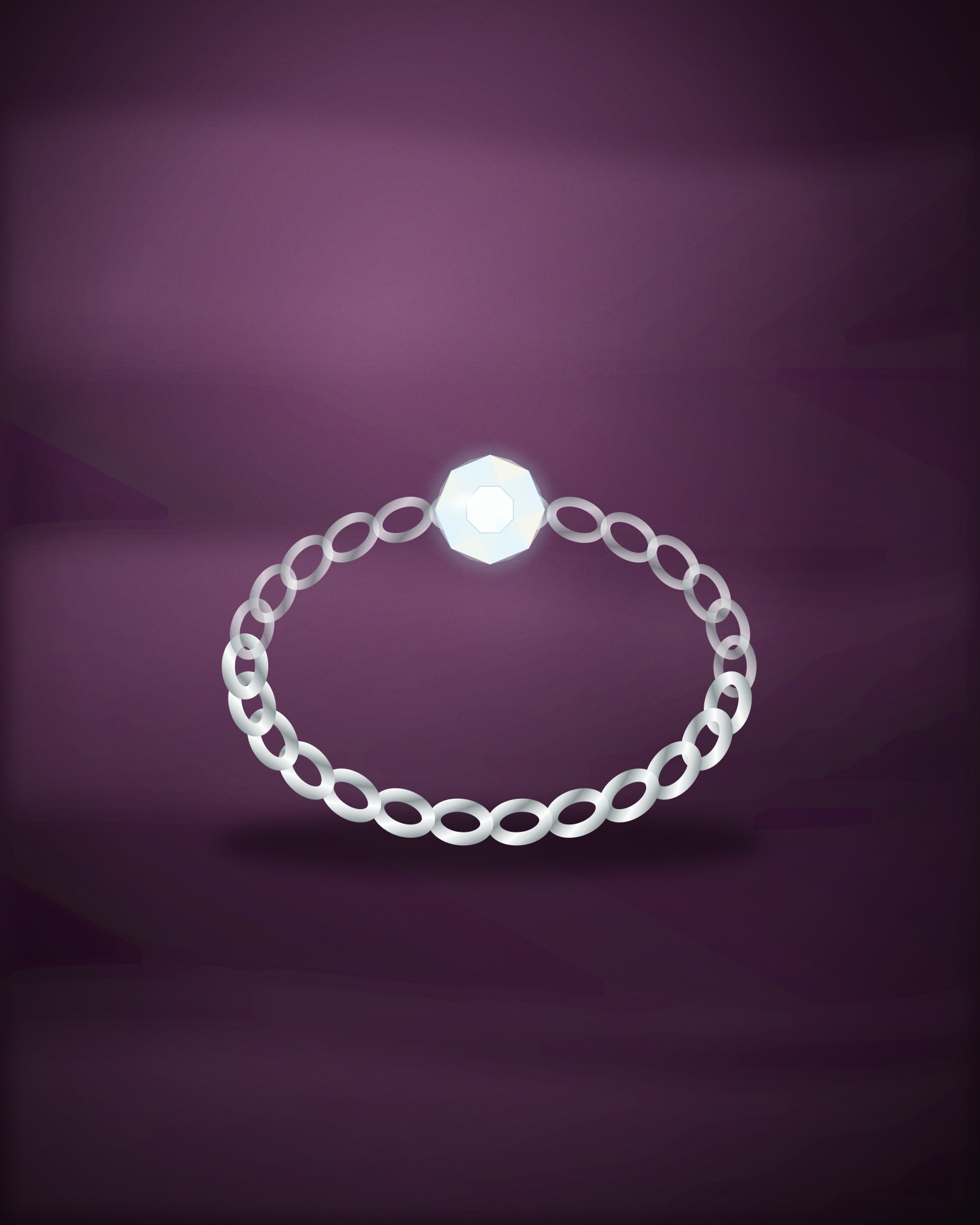 Tennis Bracelet, in 18k White Gold with Diamonds