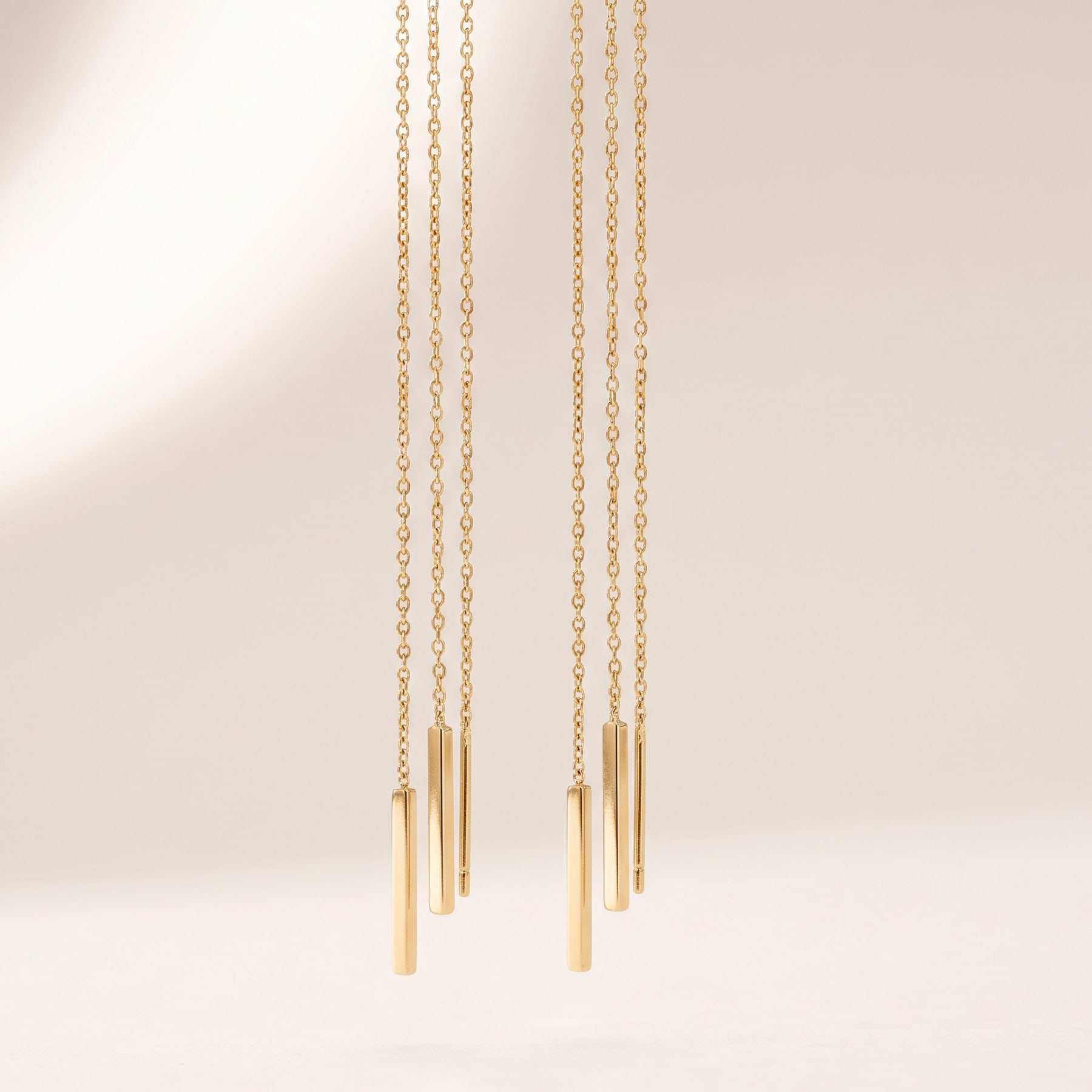 Threader Earrings, in 18k Yellow Gold