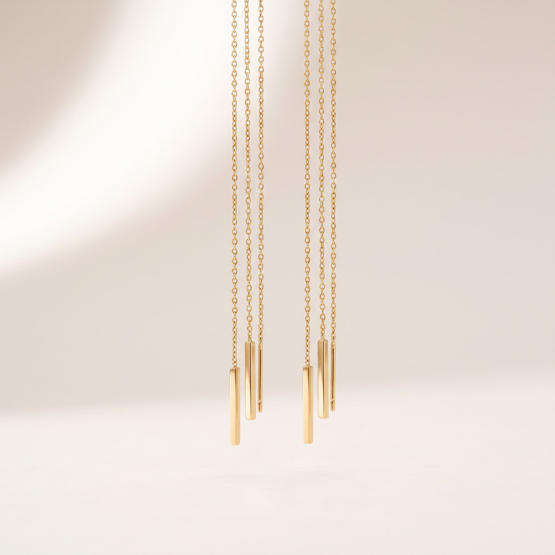 Threader Earrings, in 18k Yellow Gold