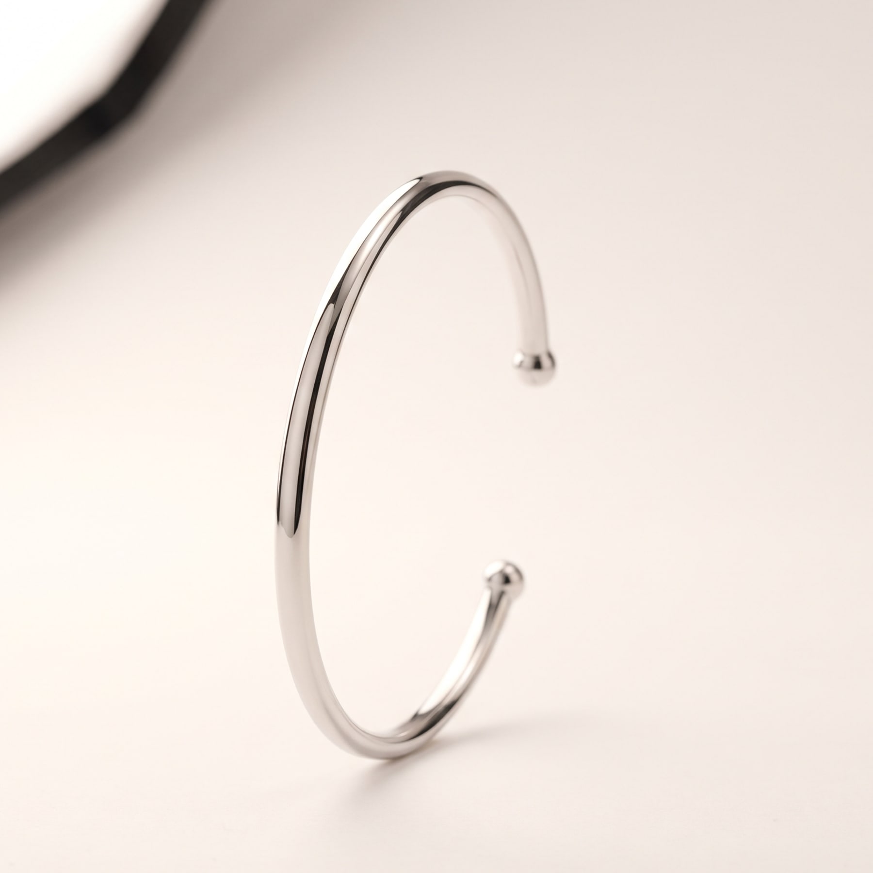Torque Bangle, in 18k White Gold